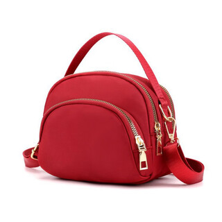 Kangaroo (kangaroo) 2023 new casual nylon cloth bag women's shoulder crossbody bag simple coin mobile phone bag lightweight portable small bag red