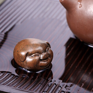Kazunori handmade lucky pig tea pet home cute tea pet tea ceremony ornament copper tea set accessories creative boutique tea art zodiac zen retro tea pet piggy tea pet