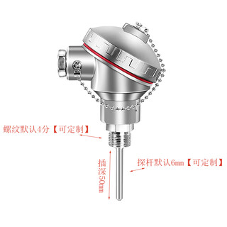 Qianqimeng high temperature pt100 temperature sensor wzp platinum thermal resistance couple k armored probe integrated transmitter 4-20ma