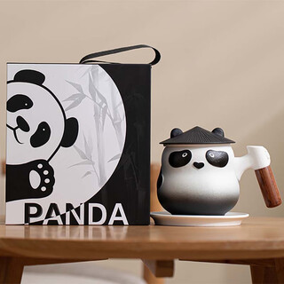 Shangyanfang panda cultural and creative tea cup tea water separation cup personal tea making ceramic cup high-end gift box souvenir birthday gift