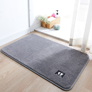 Nuzheng bathroom water floor mat quick-drying bathroom foot mat entry toilet mat kitchen machine washable bedroom door mat gray - imitation cashmere foot mat 40*60 cm