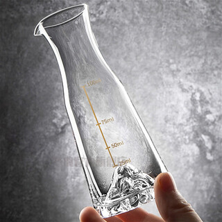 Dongli creative iceberg wine dispenser crystal glass jinshan liquor dispenser household small flask with gold scale mountain view wine bottle decanter iceberg wine dispenser 100ml single pack