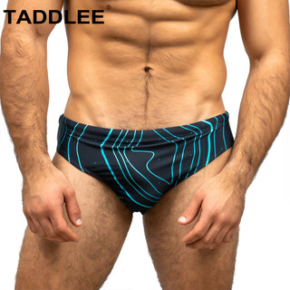 TADDLEE泳裤男三角大码印花温泉裤男士泳衣舒适休闲海滩舒适速干游泳裤 TAD-2022QZ-103 M 【155-190cm 60-72.5kg】