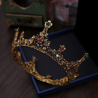 Shibomu crown crown headdress adult ceremony internet celebrity european retro baroque crystal atmosphere bridal dress accessories birthday