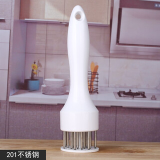 纳居（NAJU）304不锈钢松肉针嫩肉针断筋器嫩肉器敲肉锤牛排锤扎孔器猪皮家用 201白色松肉器