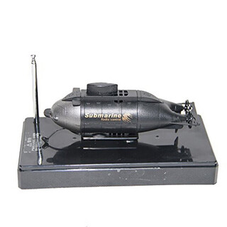 Wireless mini submarine fish tank remote control boat nuclear submarine electric water children's toys birthday gift for boys and girls remote control submarine black 6 channels