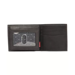 Levi's (levi's) luxury fashion brand men's large-capacity slimfold rfid wallet casual daily commuting card holder birthday gift black os