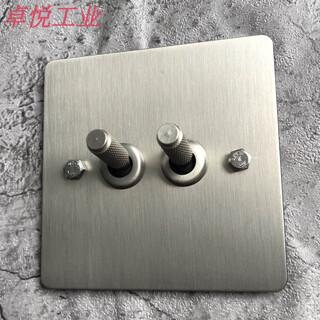 Pialt industrial style lever switch stainless steel panel concealed retro can be exposed to the wire tube open line one open dual control two open dual control (single/double control universal)