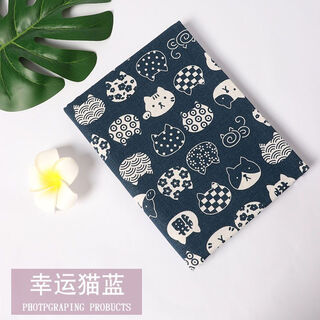 Jiazhilu tablecloth cotton and linen small fresh rectangular tablecloth tea table cloth tablecloth ins style desk cloth student dormitory lucky cat blue 200*150cm