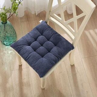 Yingzhuer thickened cushion office four seasons student classroom female stool floor mat butt cushion strap sedentary chair cushion corduroy square blue 45*45cm