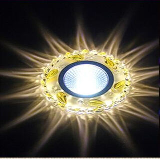 Led downlight spotlight hole light embedded three-color ceiling ultra-thin ceiling light opening living room 6/7/8/9/17cm pink water drop single light (warm light)