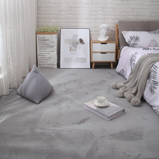 Donoya doroya bedroom carpet full thick short pile light luxurious lazy feeling home easy-care bedroom thickened anti-slip bedside blanket customized silver gray 200x300cm