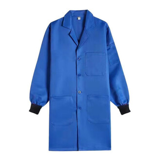 Camouflage coat, labor protection work clothing, men's stain-resistant, breathable, dust-proof outer clothing, threaded cuff coat, brilliant blue, medium size 120 to 155 jin jin equals 0.5 kg