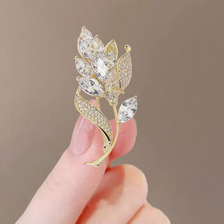 Lemiao tulip brooch feminine pin suit sweater retro exquisite corsage 2024 new trend tulip brooch a01-203