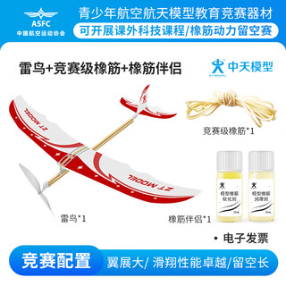 ZT MODEL中天模型 雷鸟橡皮筋动力泡沫手抛飞盘儿童竹蜻蜓玩具户外玩具 雷鸟+竞赛级橡筋+橡筋伴侣