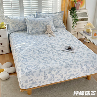 Avonne cotton fitted sheet single piece cotton 1.2m1.5m1.8m double simmons mattress full protective cover norwegian forest - 150x200cm pure cotton fitted sheet