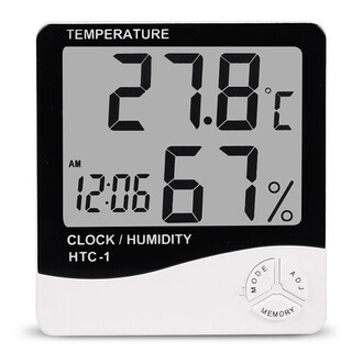 Shoumi high-precision large-screen indoor electronic thermometer and hygrometer household thermometer hygrometer with alarm clock one pack