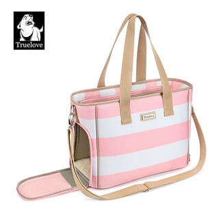 TRUELOVE猫包外出背包猫咪太空舱便携透气狗狗猫袋单肩手提包宠物出门神器 浅粉色 长42cm宽19.5cm高30cm