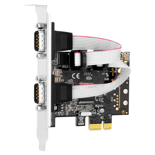 Moge pciex1 to 2 serial port card mc2332 moschip chip com port adapter card