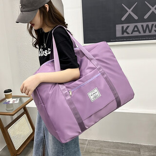 Bo naling travel storage bag maternity bag full set of hangable luggage bag large capacity pregnant women hospital extra large portable luggage bag folding travel bag purple