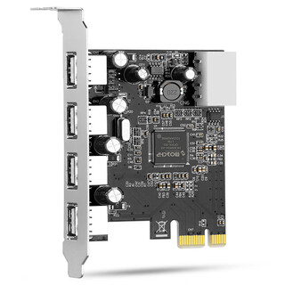 Moge pciex1 to 4-port usb2.0 expansion card mc2028 moschip chip
