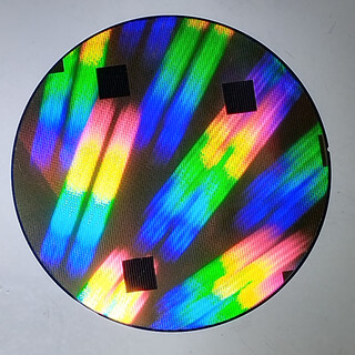 Crystal cpu wafer wafer photolithography integrated circuit chip semiconductor silicon wafer teaching science test eight inches 01 free acrylic bracket