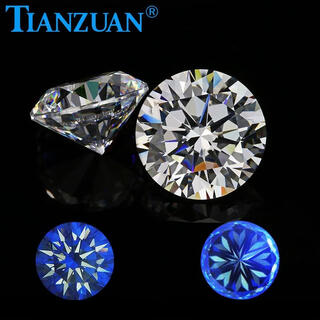 Tianzuan series gemstones aaaaaa eight hearts and eight arrows zircon round 320mm white zircon jade imitation diamond 3mm