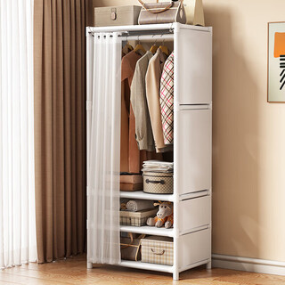 Anya simple wardrobe bedroom single storage wardrobe rental room storage cabinet thick frame durable storage cabinet 70cm