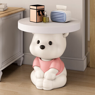 Chenyu creative bear living room floor-standing decoration sofa side table home decoration tv stand bedside table housewarming gift sit-stand bear side table-pink