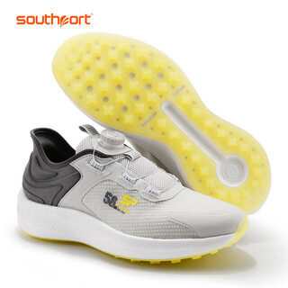 Southport men's golf shoes men's golf shoes autumn breathable knob laces anti-slip soles dark and light gray 40