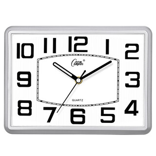 Compas table clock living room simple desk clock quartz clock fashion clock modern simple bedside clock 2990 flash silver 26cm