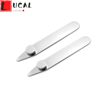 Lucaly shirt collar fixed collar brace metal stainless steel men's and women's shirt collar fixed collar brace with magnetic collar brace collar insert 55.8mm sand surface contains 2 magnets