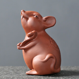 Yuxuan zisha tea pet lucky rat ruyi decoration tea play tea art handmade can nourish chinese zodiac tea tray tea insect home furnishing