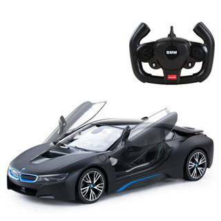 Xinghui 1 14 bmw i8 remote control car model remote control double door children's toy charging version national day and mid-autumn festival gift matte black