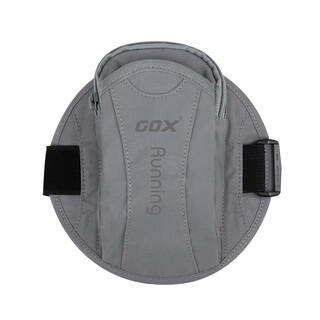 Gox reflective running arm bag waterproof sports phone bag outdoor cycling fitness unisex arm cover luminous silver
