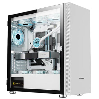 Great wall archimedes computer case (e-atx motherboard/wide body/glass side panel/360 water cooling) great wall archimedes km9pro white