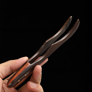 Rongjiang ebony tea clamp tea set accessories tea tweezers tea clamp solid wood cup washing clamp sturdy and durable tea making tool yanyue ebony tea clamp 18cm