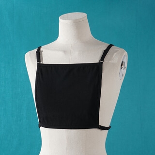 Buupnn one-word seamless strap tube top hanfu inner layering anti-exposure one-piece thin breast-covering cloth chest bra black l