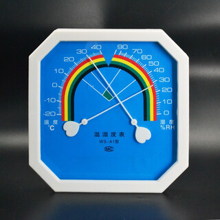 Mushide dry and wet thermometer high-precision farm indoor temperature and hygrometer with clock column dry and wet meter for disinfection and delivery dry and wet thermometer (without table)