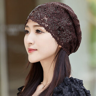 Qimei lian covers white hair headwear covers artifact hairband 2024 new headband women's headwear headband hairband hairpin western style hat brown