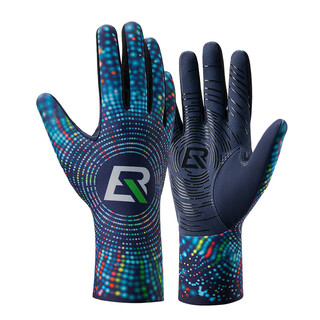 Rockbros cycling gloves warm fleece long finger mountain road cycling gloves full finger men and women autumn and winter dark blue xl