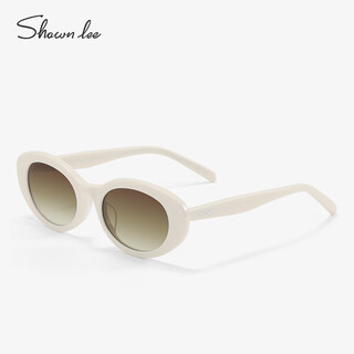 Shawnlee european and american retro cat-eye sunglasses for women, fashionable beach outing, sun protection, cool sunglasses for men #326 off-white