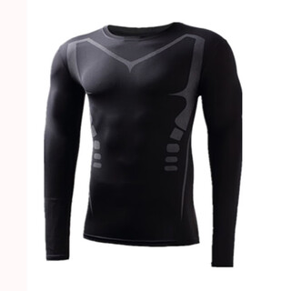 Mckenaten mk sports tights men's fitness training high-elastic tops vest vest quick-drying basketball training running t-shirt sci-fi long-sleeved l