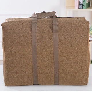 Chenbu storage bag canvas portable quilt organizer luggage clothes packing bag moving bag quilt bag extra large brown