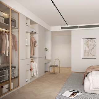 Bunny (tubao) bunny easy-to-wear custom wardrobe simple modern overall walk-in closet solid wood custom wardrobe custom gold