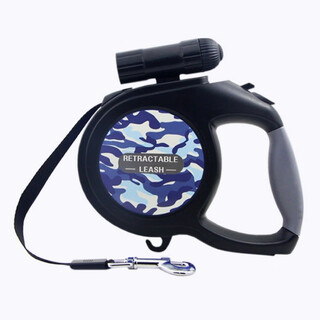 Lovingpet dog leash, retractable dog leash, medium and large dog leash, corgi leash, golden retriever labrador leash, camouflage blue, 8 meters long (100 jin jin is equal to within 0.5 kg)