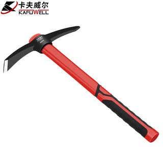 Kraftwell plastic-coated handle steel pick, iron pick, foreign pick, cross pick, road construction pick, small size 400g hb4271