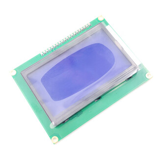 Ouhuayuan lcd12864 lcd screen 5v blue screen white text with font library supporting ordinary medium 51 microcontroller development board no welding