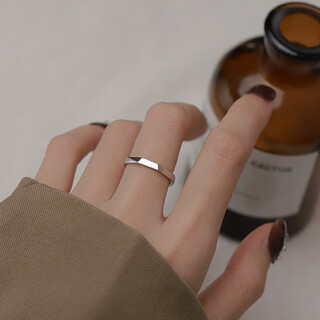 Pwl999 solid silver ring women's ring niche design 2025 new trendy high-end fashion cold style index ring s999 silver ring ring