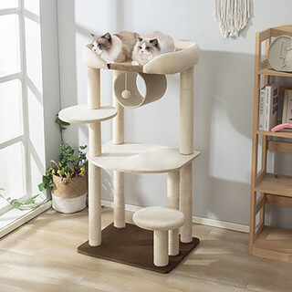 Jia pet cat climbing frame cat nest cat tree integrated large ragdoll maine coon big bed climbing cat rack cat house sisal pillar cat scratching board m13 large platform model special for extra large cats + mat